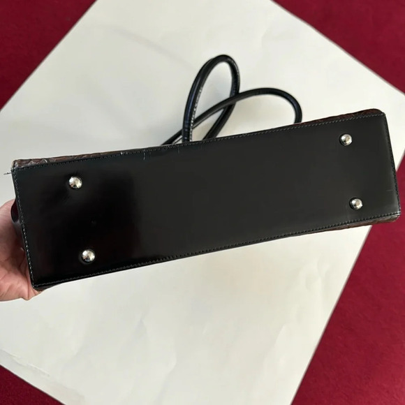 Donald Pliner Embossed Western Leather Earthy Tassel Shoulder Bag - Picture 7 of 17